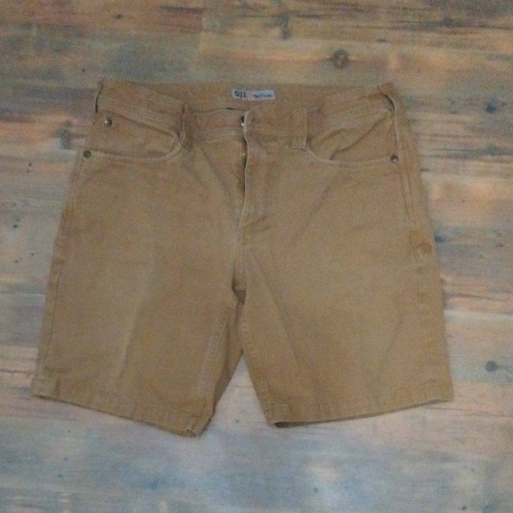 5.11 Tactical Men's Brown Flat Front Shorts